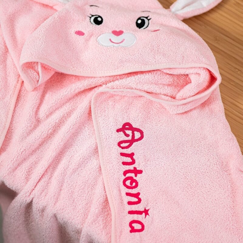 prosopel cu glugă iepuraș personalizat cu nume