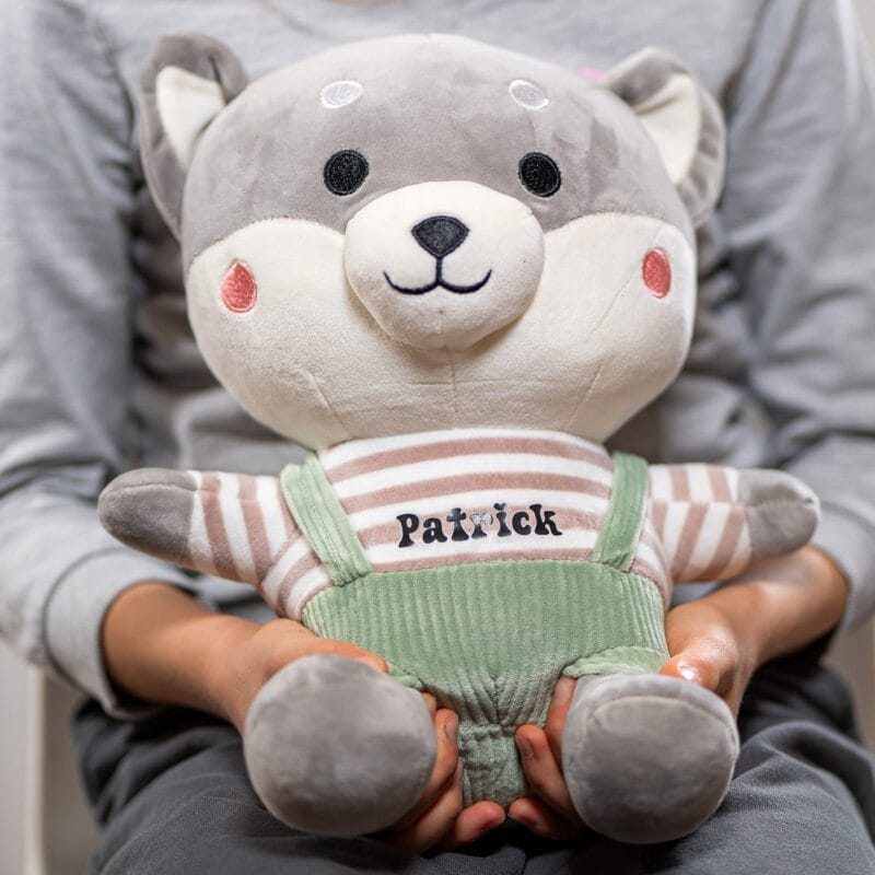 vulpe adorabilă din pluș personalizată cu nume