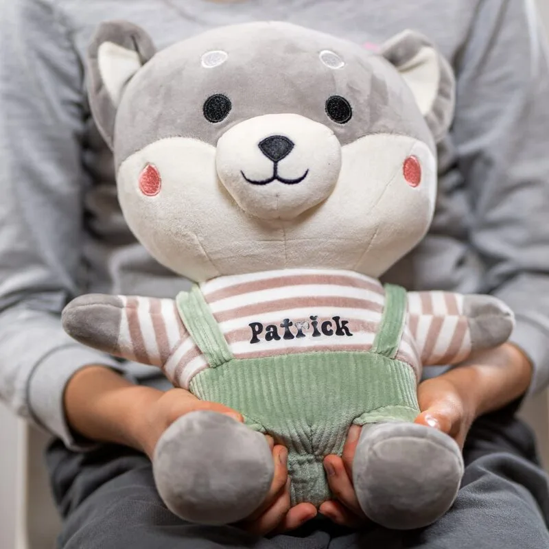 vulpe adorabilă din pluș personalizată cu nume