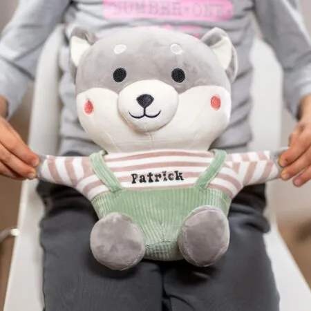 vulpe adorabilă din pluș personalizată cu nume