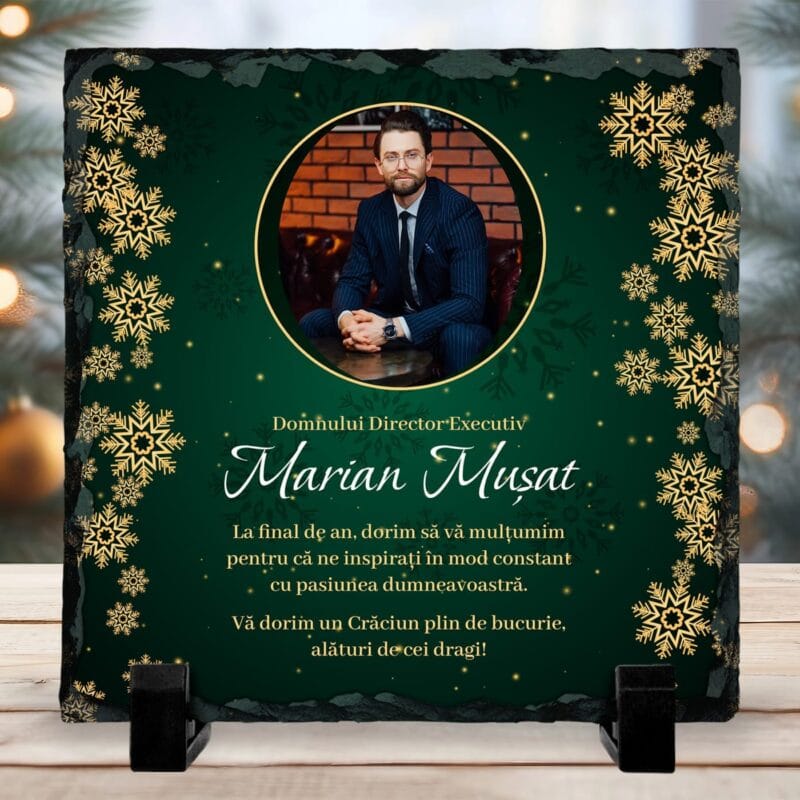 ardezie personalizată de crăciun pentru Șef sau director