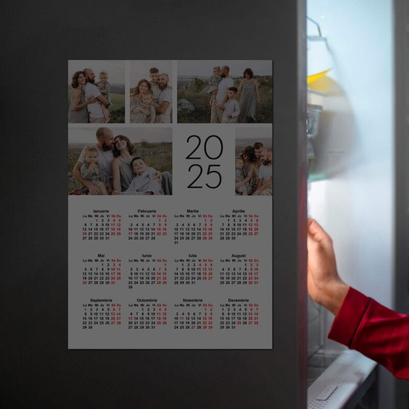 calendar magnetic colaj de poze de familie