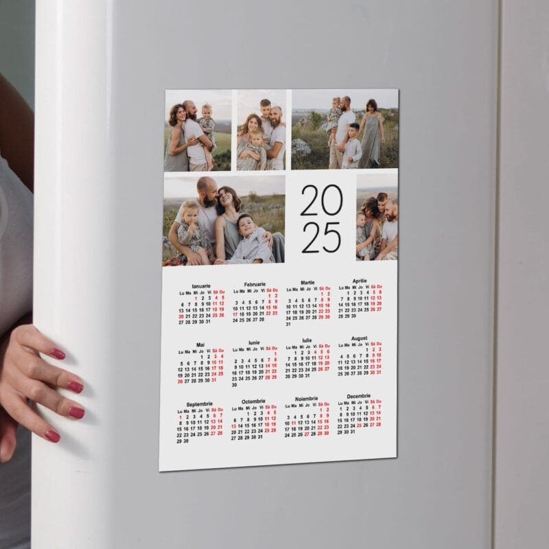 calendar magnetic colaj de poze de familie