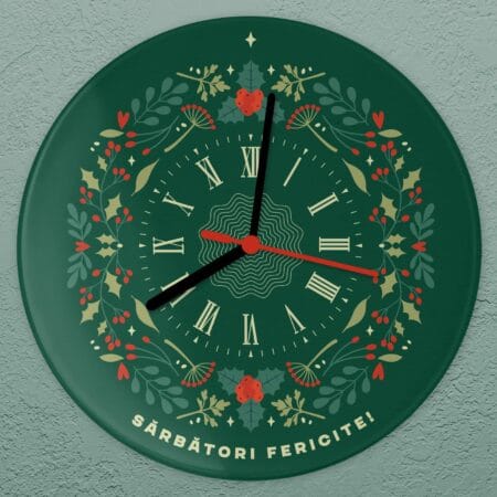 ceas decorativ personalizat pentru sărbătorile de iarnă
