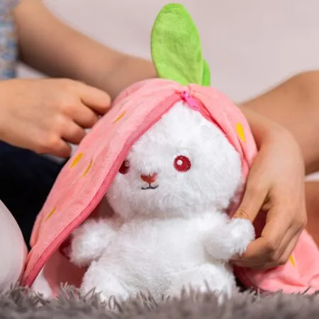 iepuraș în căpșună de pluș personalizat cu nume