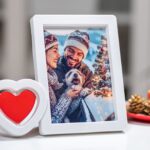 ramă foto cu inimă personalizată