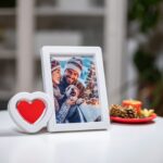 ramă foto cu inimă personalizată