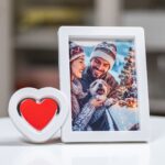 ramă foto cu inimă personalizată