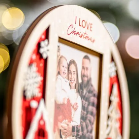 ramă personalizată cu poză i love christmas