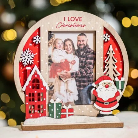 ramă personalizată cu poză i love christmas