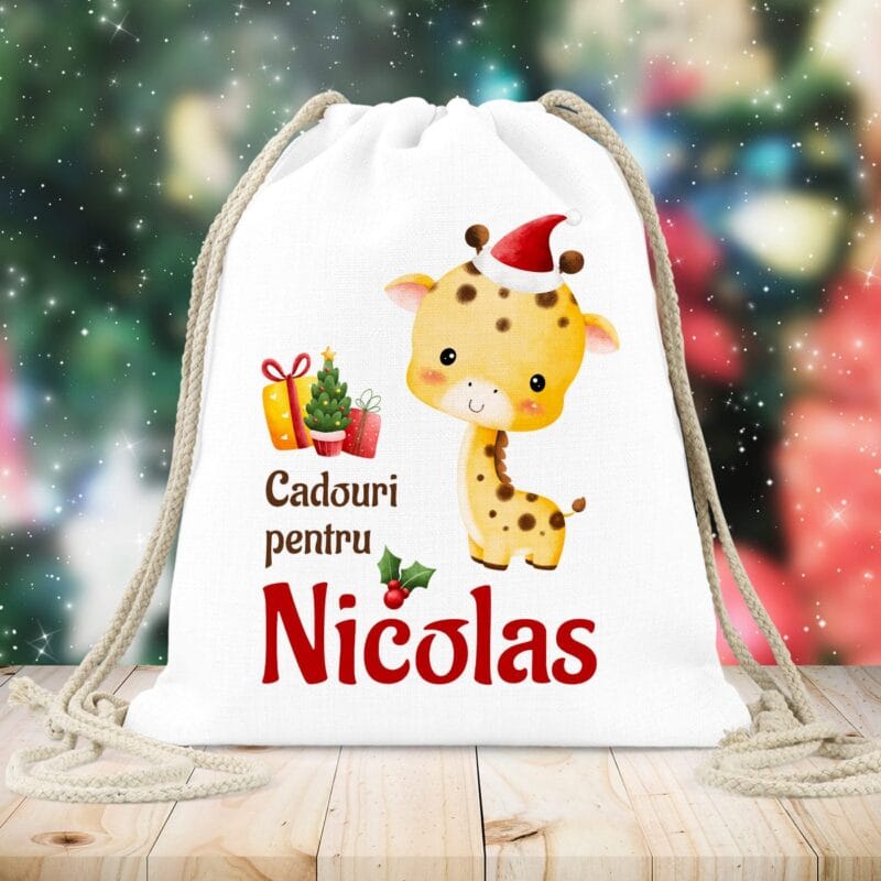rucsac personalizat pentru cadouri de crăciun