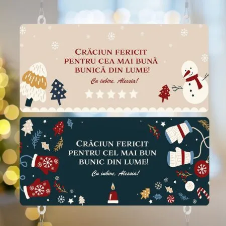 set căni personalizate pentru bunici cu urare de crăciun