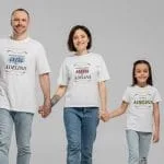 set personalizat de tricouri pentru familie mândrii că suntem