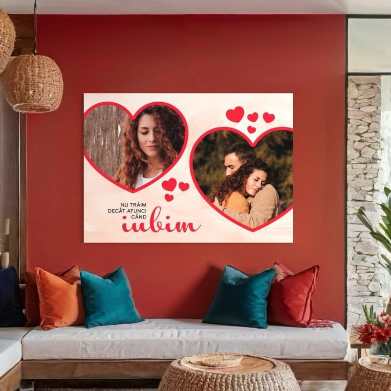 tablou canvas personalizat colaj atunci când iubim