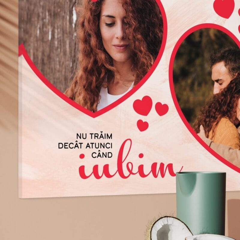 tablou canvas personalizat colaj atunci când iubim