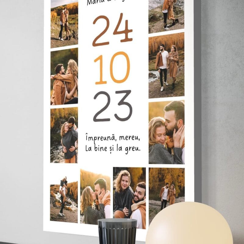 tablou canvas personalizat colaj Împreună mereu