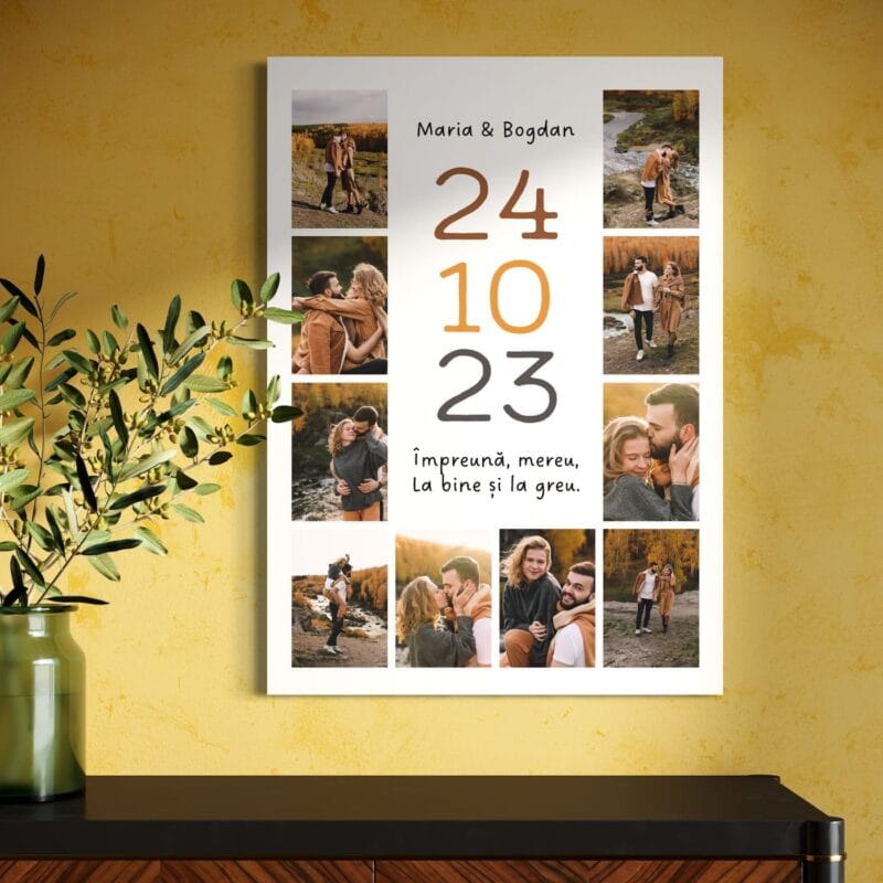 tablou canvas personalizat colaj Împreună mereu