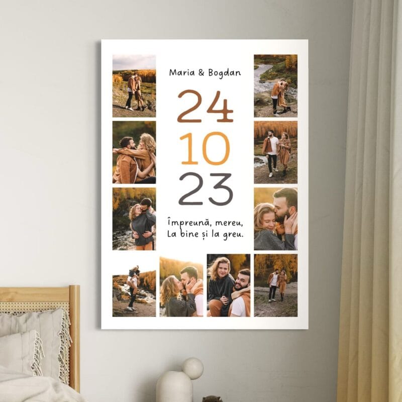 tablou canvas personalizat colaj Împreună mereu