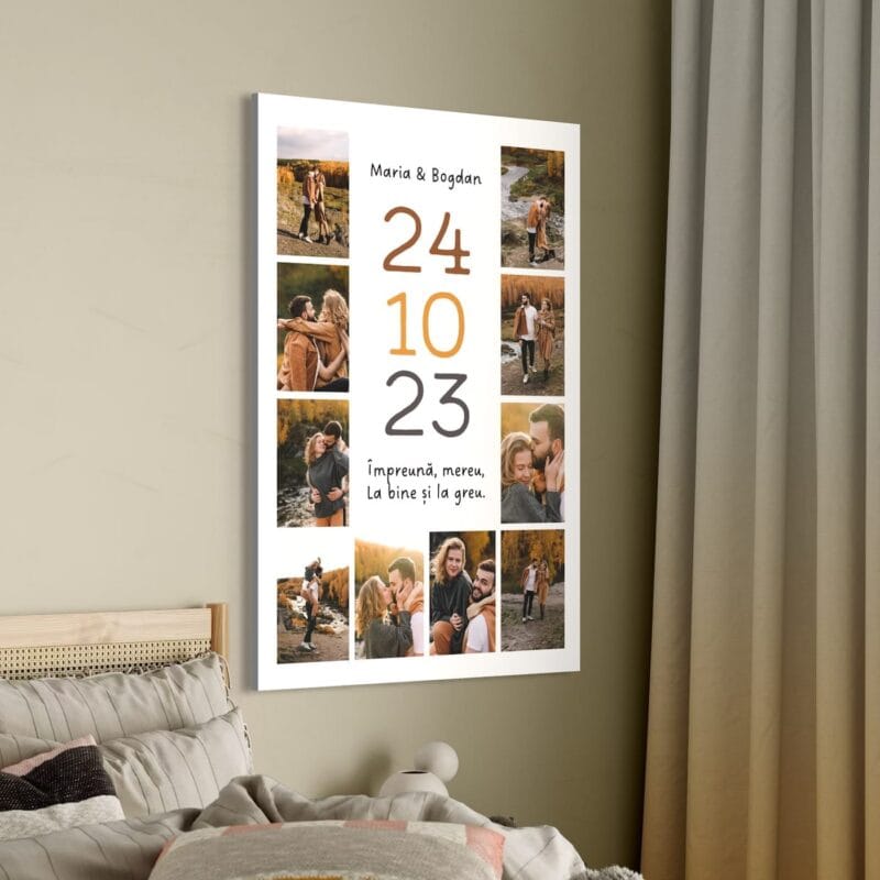 tablou canvas personalizat colaj Împreună mereu