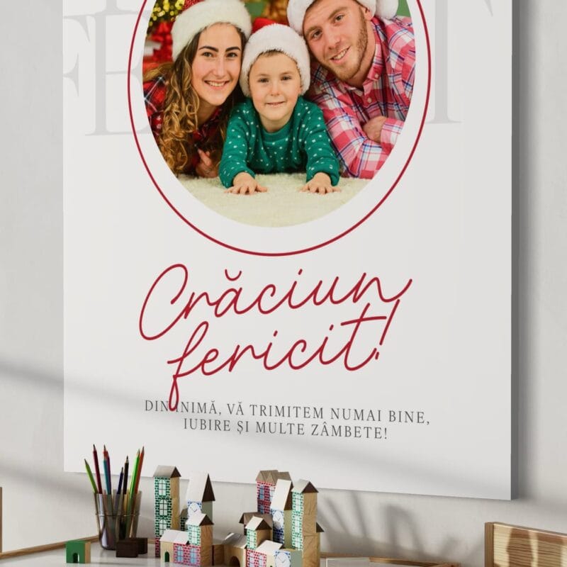 tablou canvas personalizat crăciun fericit din inimă