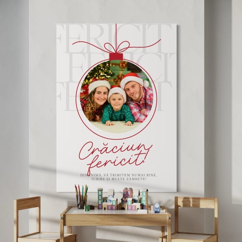 tablou canvas personalizat crăciun fericit din inimă