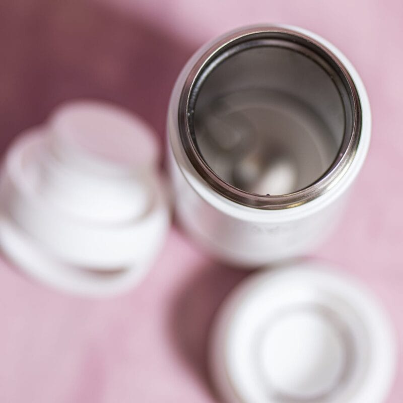 termos din oțel inoxidabil personalizat cu motiv de iarnă și nume