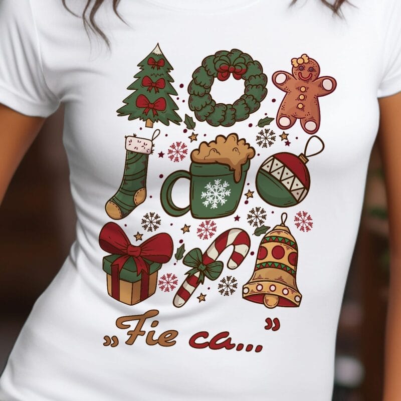 tricou personalizat de crăciun fie ca...