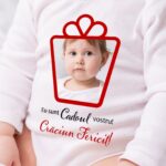 body bebe personalizat eu sunt cadoul vostru