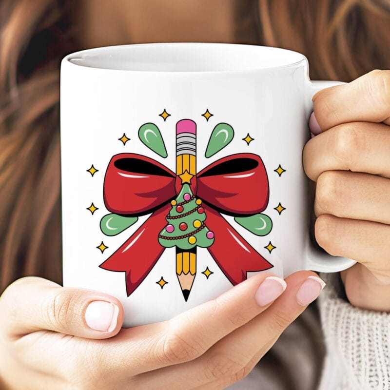 cană personalizată de crăciun pentru educatoare