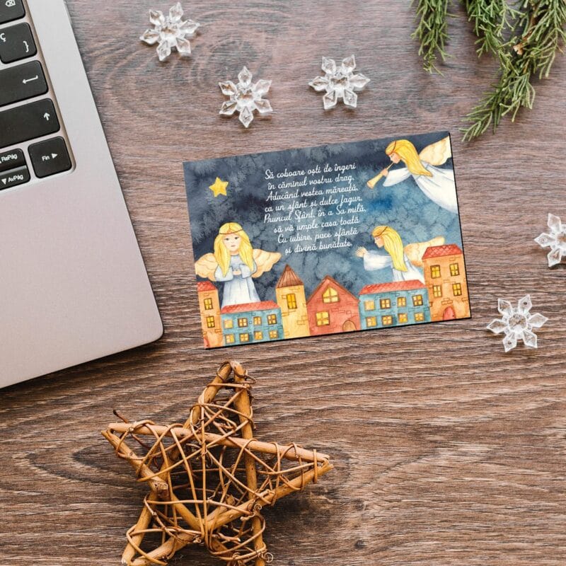 magnet personalizat cu mesaj de crăciun