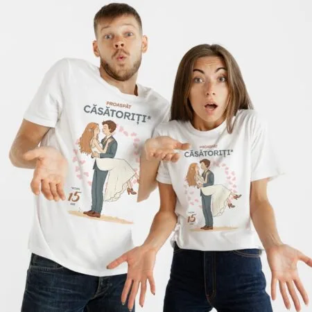 set tricouri personalizate proaspăt căsătoriți de ceva timp