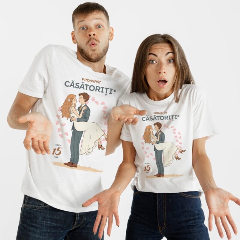 set tricouri personalizate proaspăt căsătoriți de ceva timp