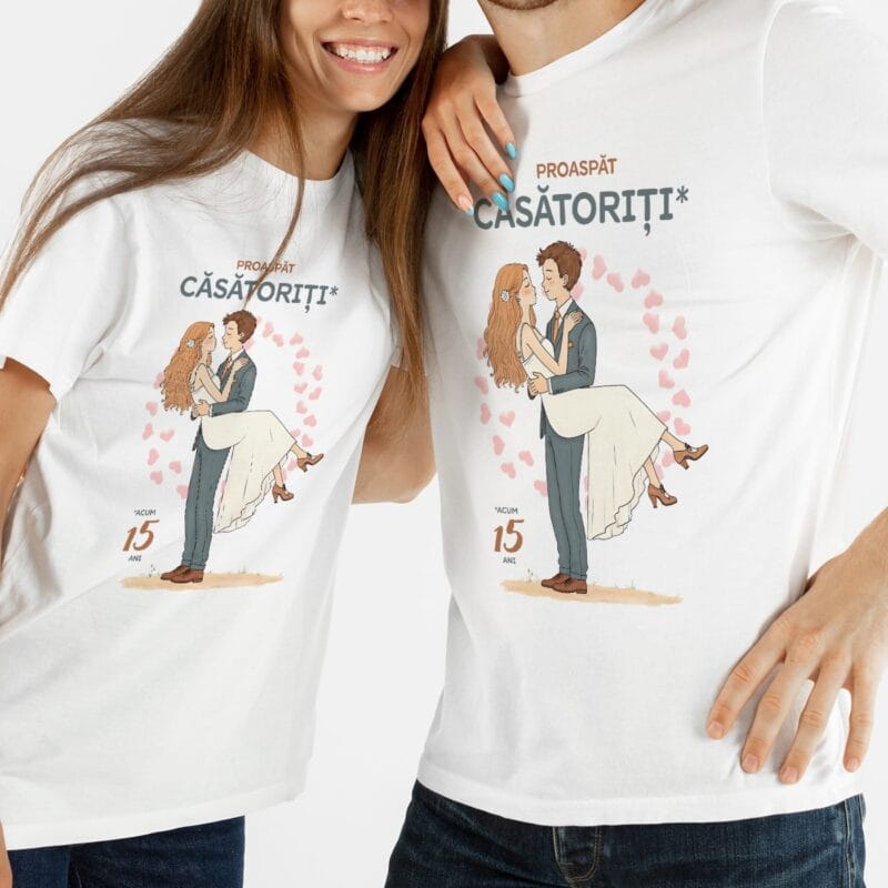 set tricouri personalizate proaspăt căsătoriți de ceva timp