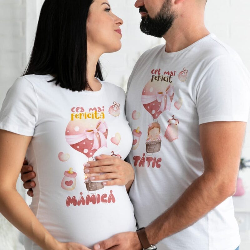 set tricouri personalizate pentru cei mai fericiți părinți