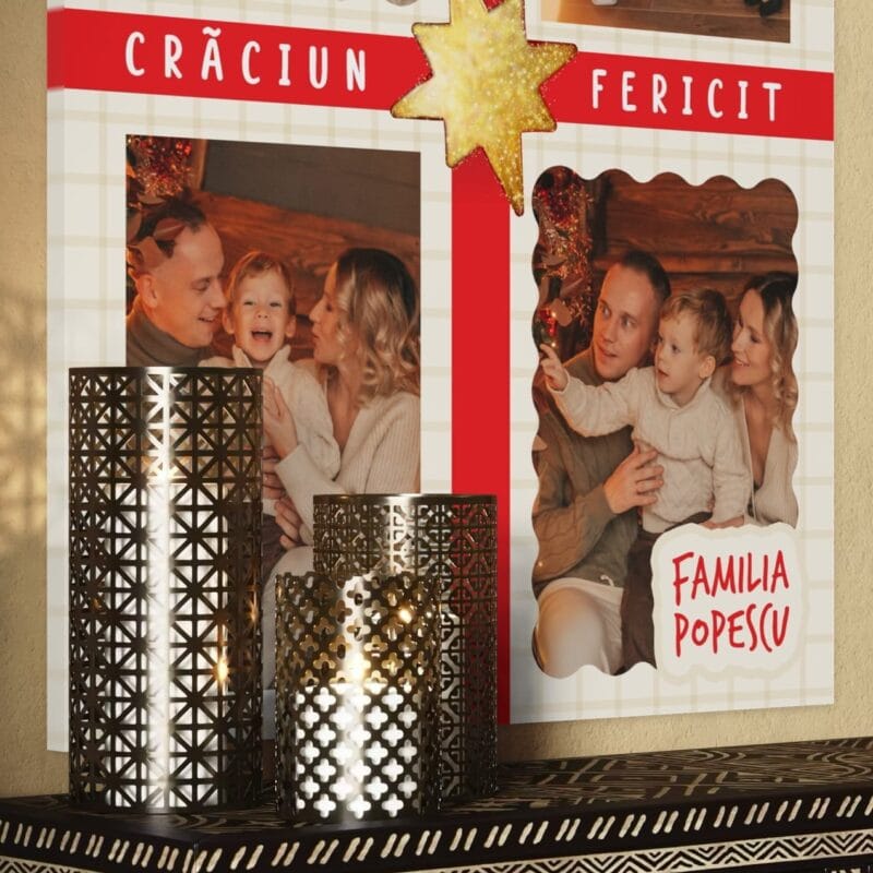 tablou canvas personalizat crăciun fericit în familie