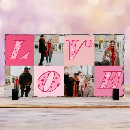 ardezie panoramică love personalizată cu 4 poze