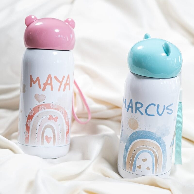 bidon termos ursuleț personalizat cu nume