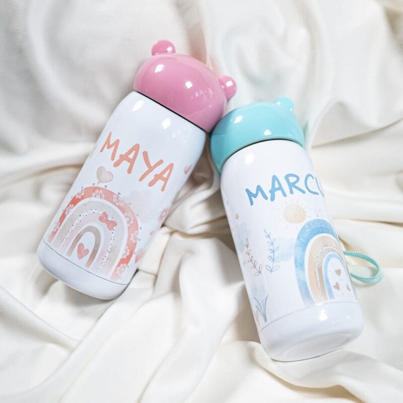 bidon termos ursuleț personalizat cu nume