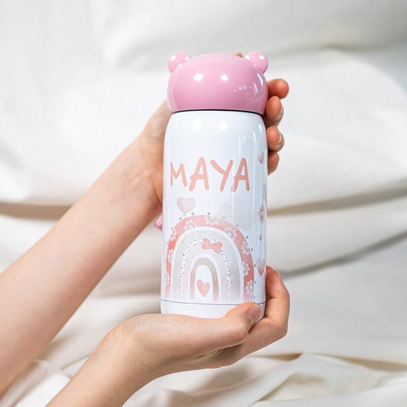 bidon termos ursuleț personalizat cu nume