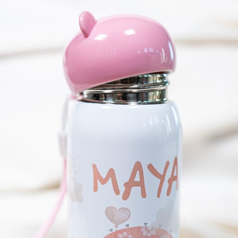 bidon termos ursuleț personalizat cu nume