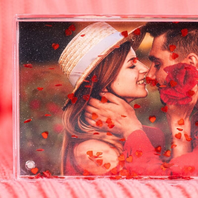 glob cu inimi personalizat cu poză