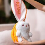 iepuraș de pluș în morcov personalizat cu nume