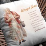 pernă personalizată cu mesaj pentru bunica