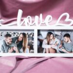 ramă foto cu love și 2 poze