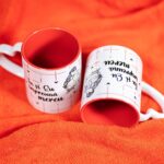 set căni cu interior roșu personalizate tu și eu