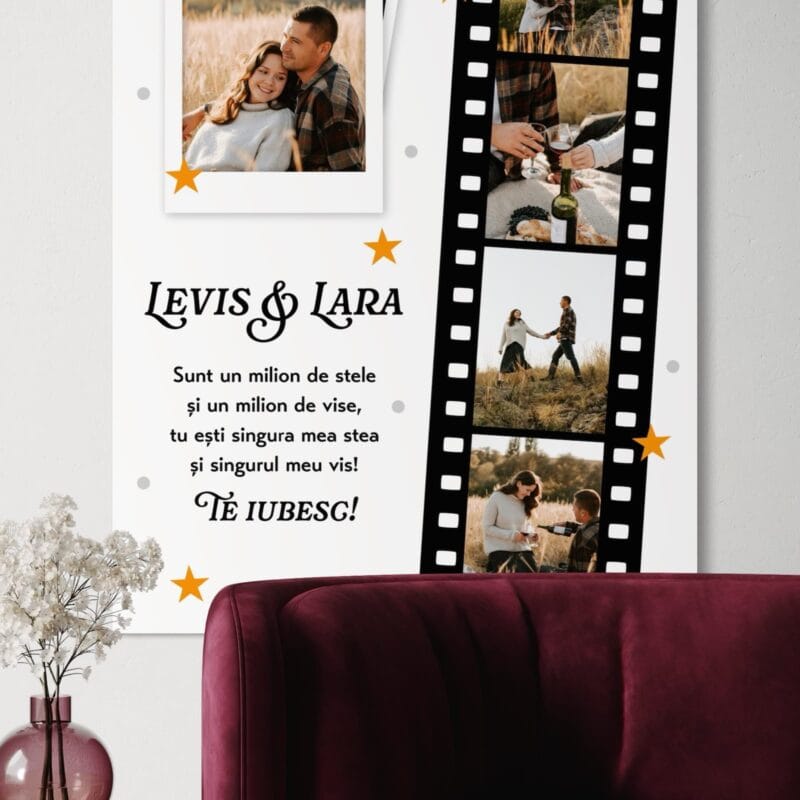 tablou canvas personalizat colaj rolă de film