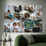 tablou canvas personalizat pentru cuplu colaj de cercuri