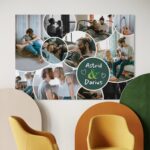 tablou canvas personalizat pentru cuplu colaj de cercuri