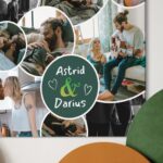 tablou canvas personalizat pentru cuplu colaj de cercuri