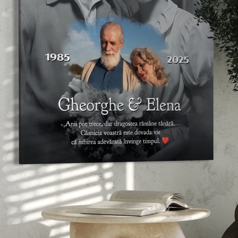 tablou canvas personalizat pentru aniversarea căsătoriei